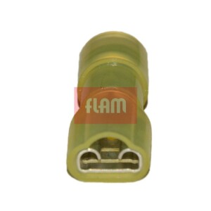 Faston 6,3/2,7-6,6 mm² Vrouwelijk geïsoleerd Nylon (Geel)